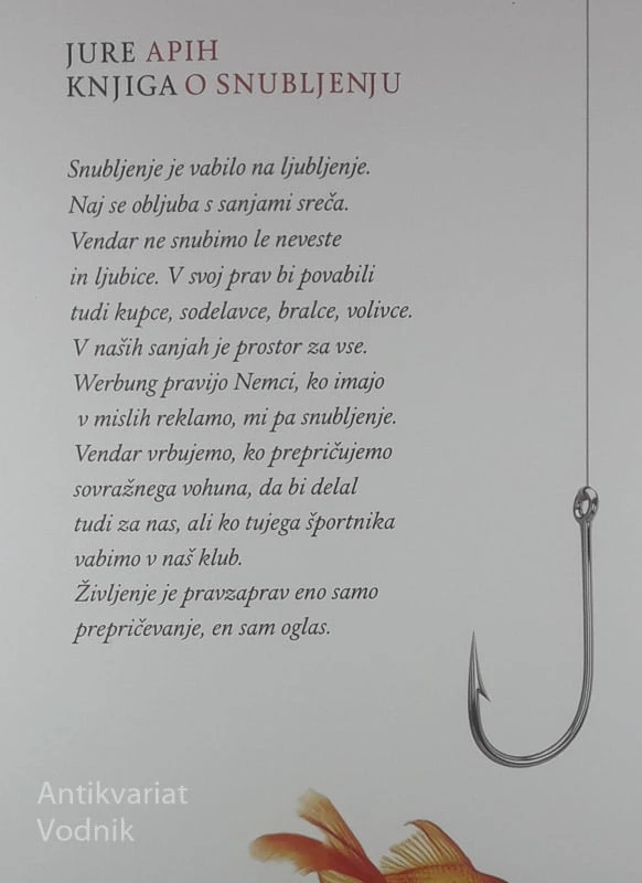 KNJIGA O SNUBLJENJU, Jure Apih