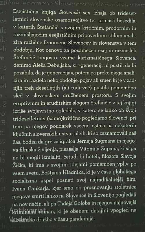 SLOVENSKI SEN; ESEJI O NAS, Marcel Štefančič, jr.