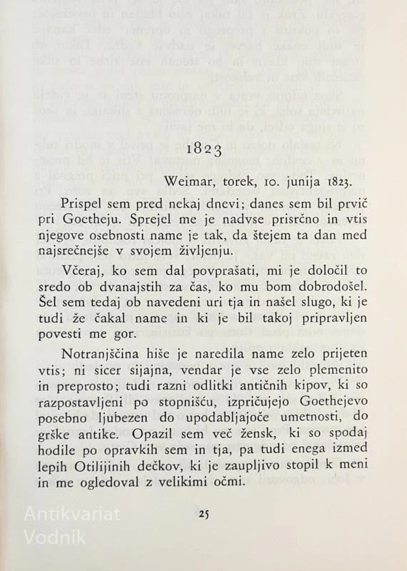 J. P. Eckermann, POGOVORI Z GOETHEJEM