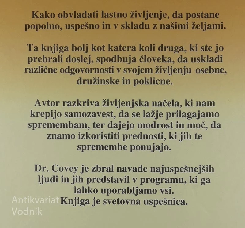 7 NAVAD ZELO USPEŠNIH LJUDI, Stephen R. Covey