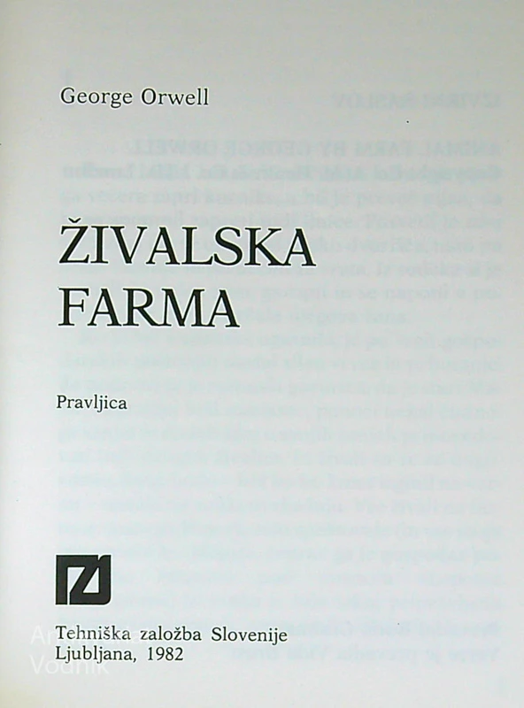 ŽIVALSKA FARMA, George Orwell