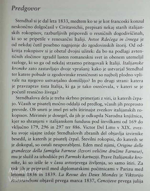 ITALIJANSKE KRONIKE, Stendhal