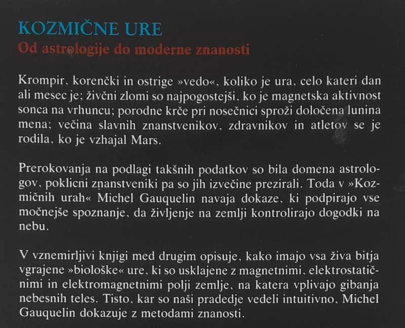 KOZMIČNE URE, Michel Gaquelin