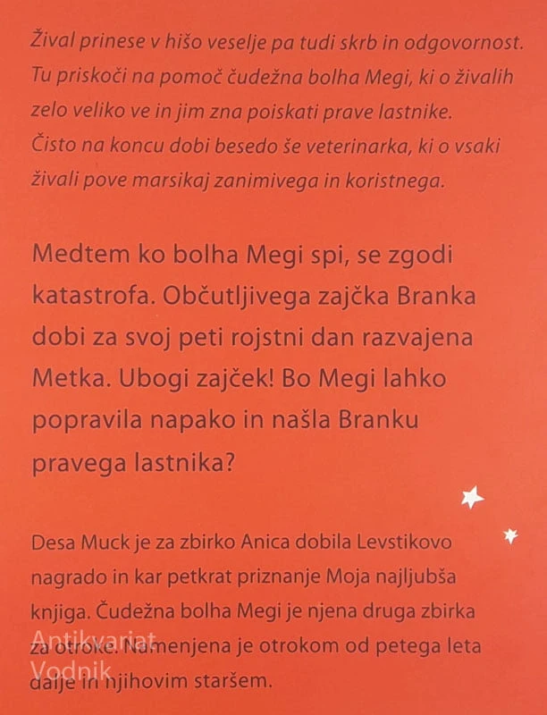 ČUDEŽNA BOLHA MEGI IN ZAJČEK BRANKO, Desa Muck (ilustrirala Maša Kozjek)