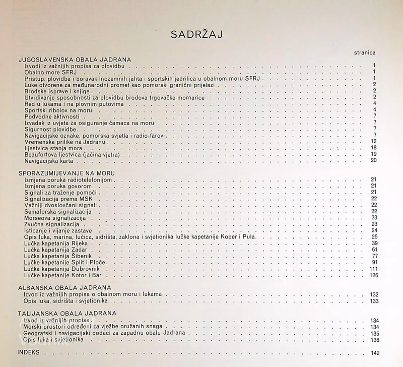 NAUTIČKI VODIČ JADRANA