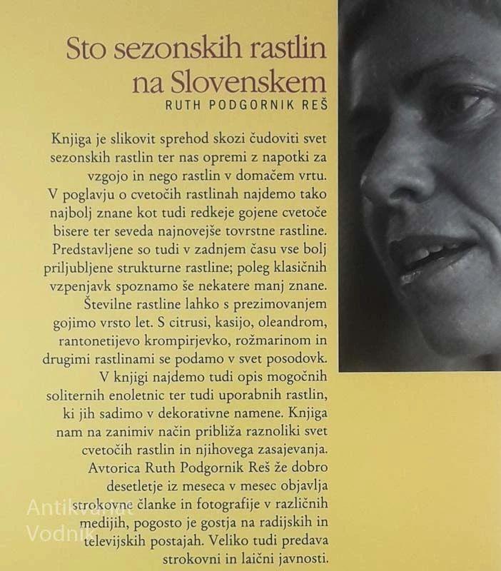 STO SEZONSKIH RASTLIN NA SLOVENSKEM, Ruth Podgornik Reš