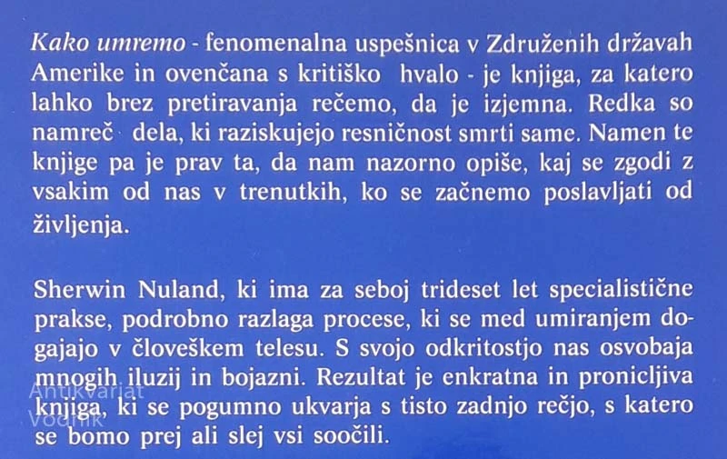 KAKO UMREMO,  Sherwin B. Nuland