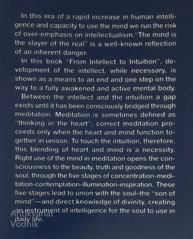 FROM INTELLECT TO INTUITION, Alice A. Bailey