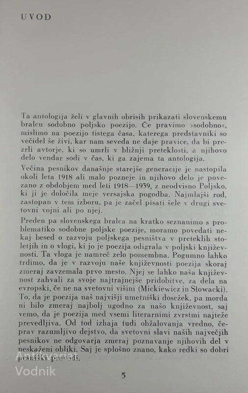 POLJSKA LIRIKA DVAJSETEGA STOLETJA, prepesnil Lojze Krakar