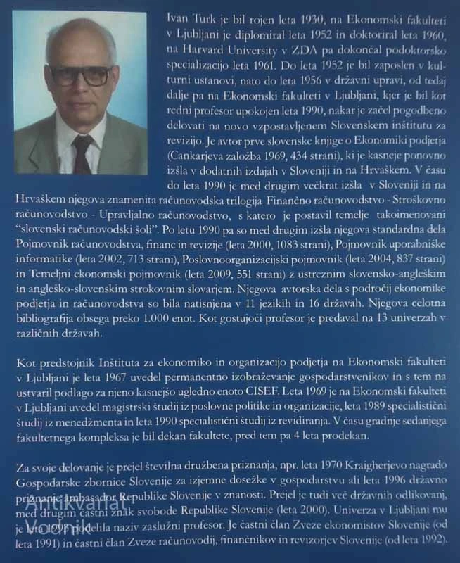 NEKAJ SMERI PROUČEVANJA RAČUNOVODSKIH PODATKOV O EKONOMSKIH IN FINANČNIH KATEGORIJAH PRI POSLOVANJU, Ivan Turk