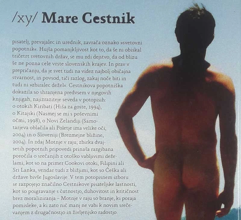 MOTNJE V RAJU, Mare Cestnik