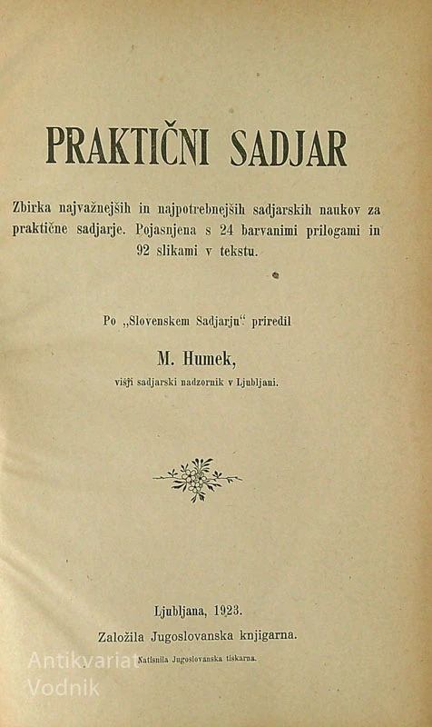 PRAKTIČNI SADJAR, M. Humek