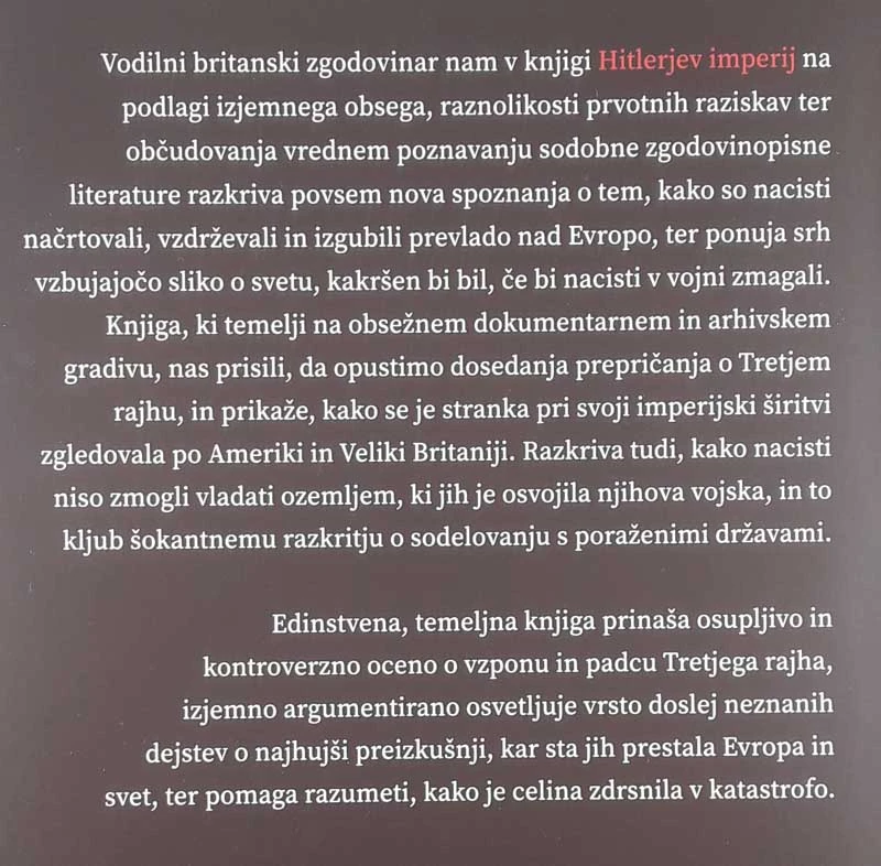HITLERJEV IMPERIJ, Mark Mazower