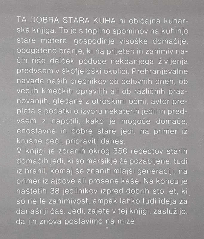 TA DOBRA STARA KUHA, Pavle Hafner