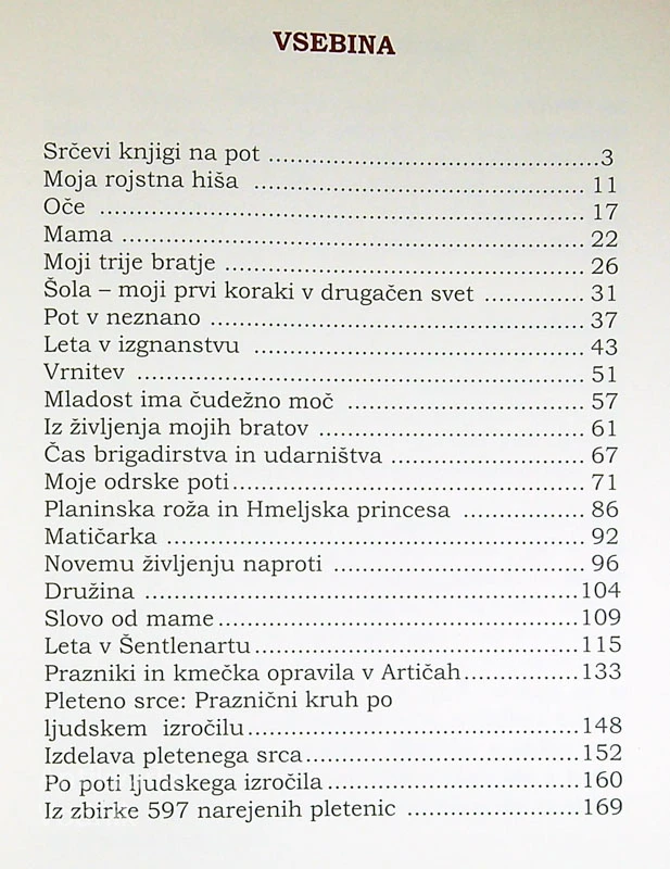 POTI MOJE MLADOSTI; KRUH KOT DEDIŠČINA, Marjanca Dobnikar