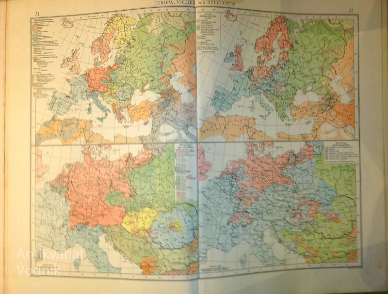ANDREES ALLGEMEINER HANDATLAS in NAMENVERZEICHNIS ZU ANDREES HANDATLAS