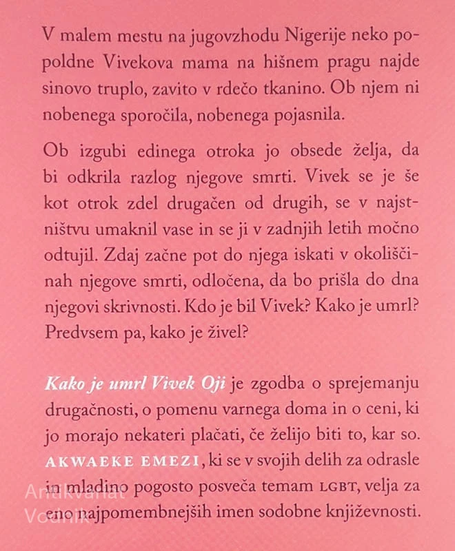 KAKO JE UMRL VIVEK OJI, Akwaeke Emezi