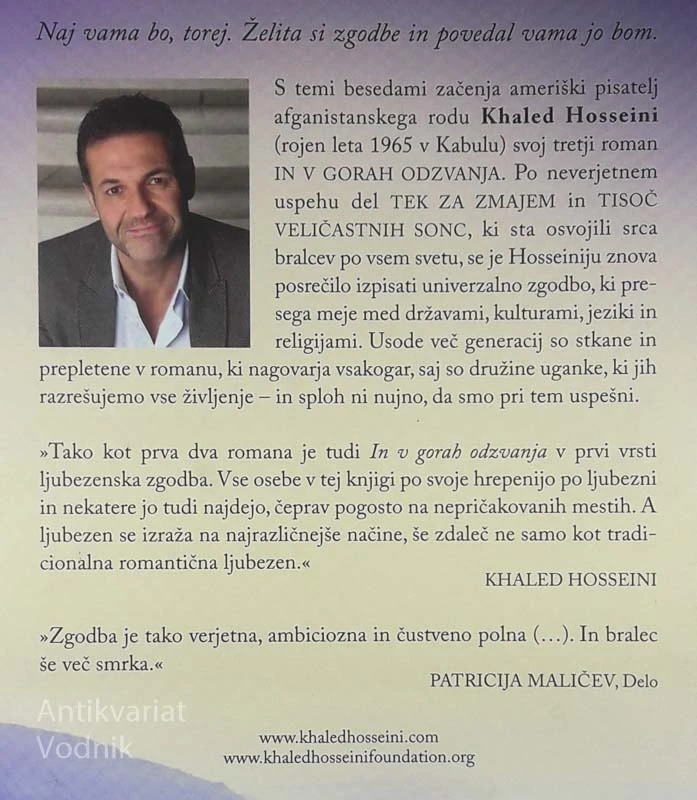 IN V GORAH ODZVANJA, Khaled Hosseini