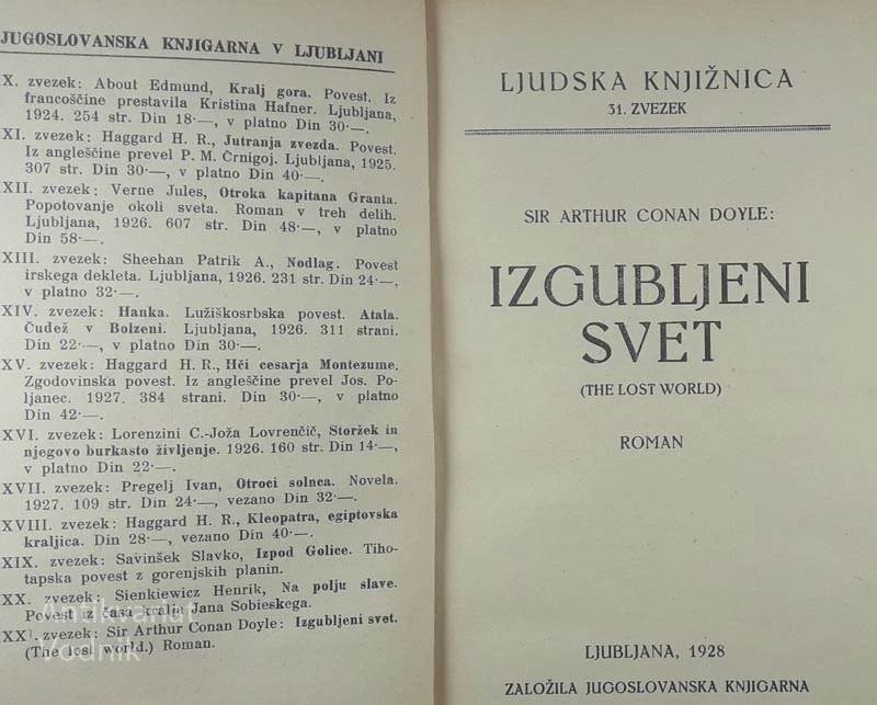 IZGUBLJENI SVET, Arthur Conan Doyle