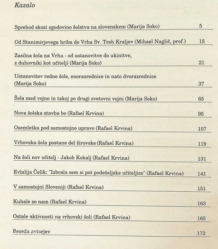 110 LET ŠOLSTVA NA VRHU SV. TREH KRALJEV