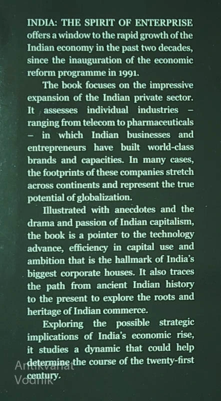 INDIA; THE SPIRIT OF ENTERPRISE, Ashok Malik