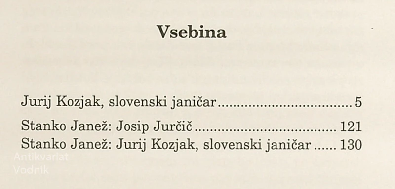 JURIJ KOZJAK, Josip Jurčič