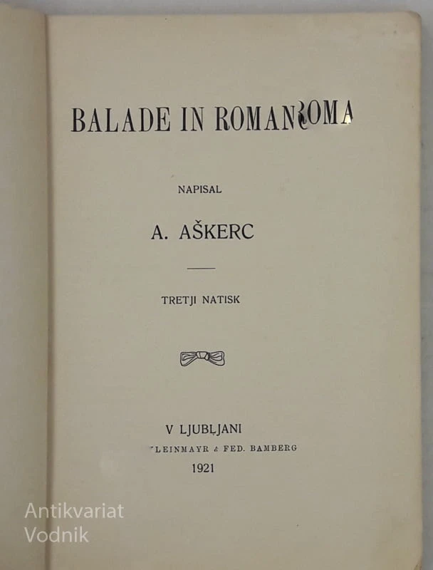 BALADE IN ROMANCE A. Aškerc