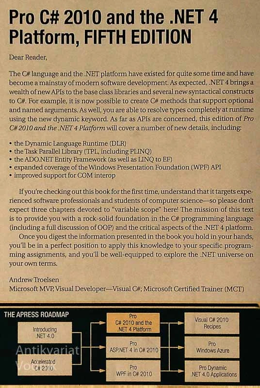 PRO #C 2010 AND THE .NET 4 PLATFORM, Andrew Troelsen