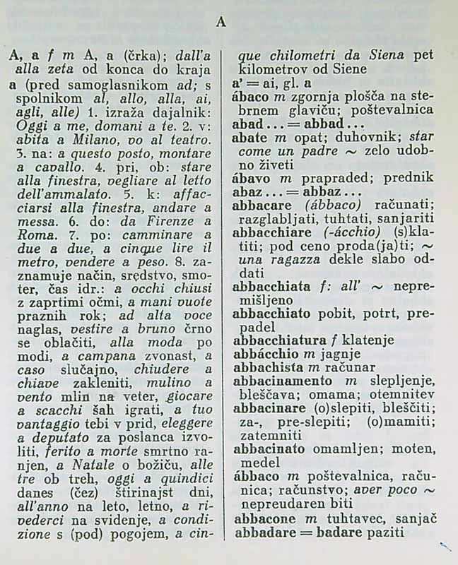 ITALIJANSKO-SLOVENSKI SLOVAR, Anton Bajec in Pavle Kalan