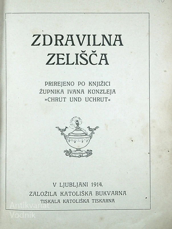 ZDRAVILNA ZELIŠČA, prirejeno po knjižnici Ivana Kunzleja