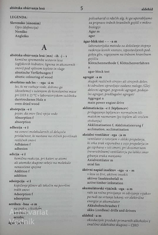 LESARSKI TERMINOLOŠKI SLOVAR