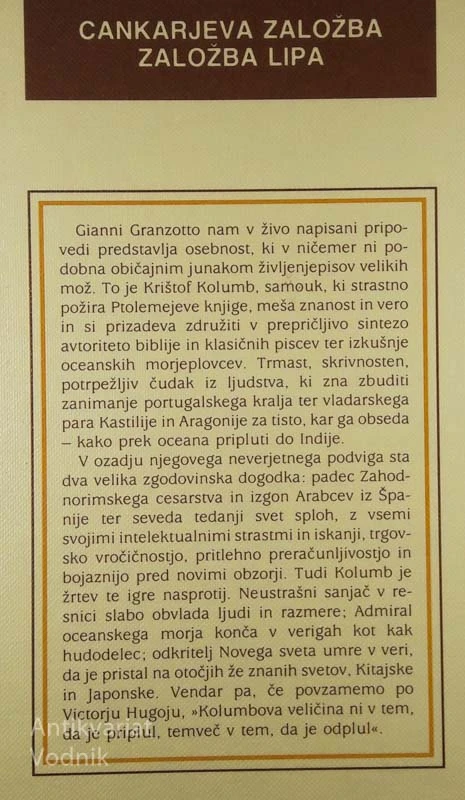 KRIŠTOF KOLUMB, Gianni Granzotto