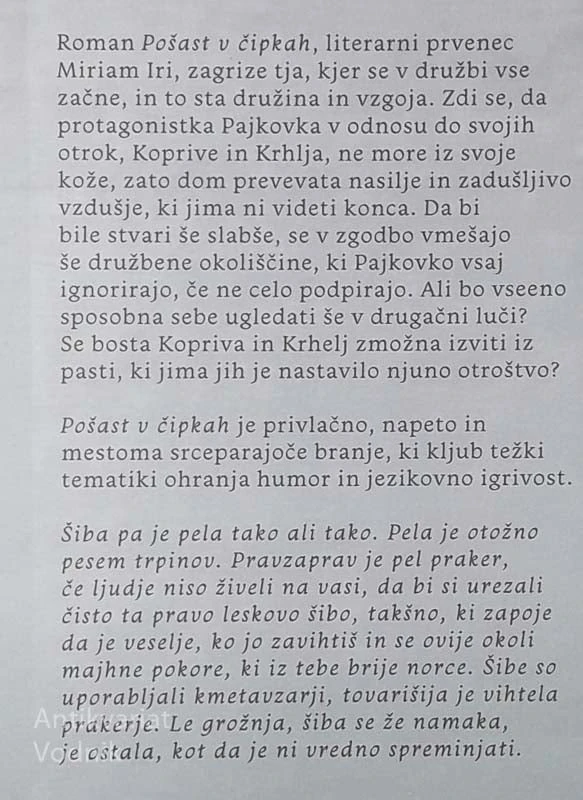 POŠAST V ČIPKAH, Miriam Iri