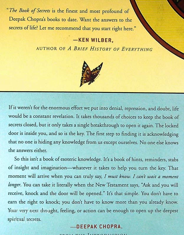 THE BOOK OF SECRETS, Deepak Chopra