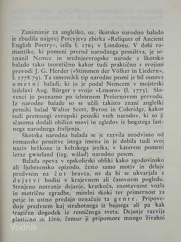 STARE ANGLEŠKE PESMI, Griša Koritnik