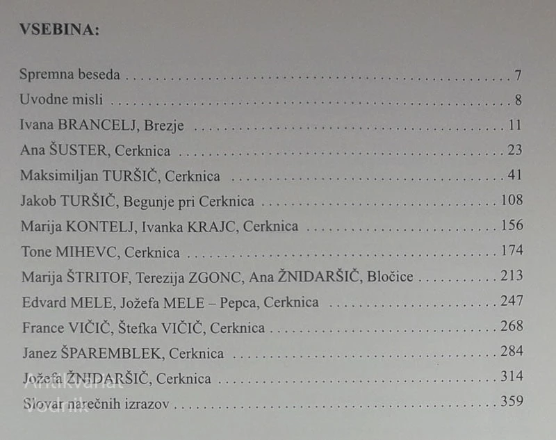 TOKU JE BLU NA CERKNIŠKEM, uredila Dušanka Žižek