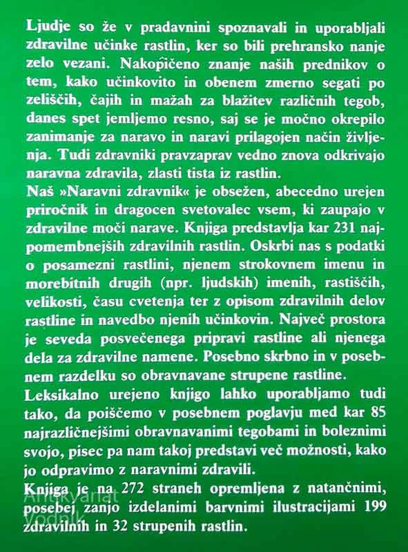 NARAVNI ZDRAVNIK: ZDRAVJE IZ ZDRAVILNIH RASTLIN
