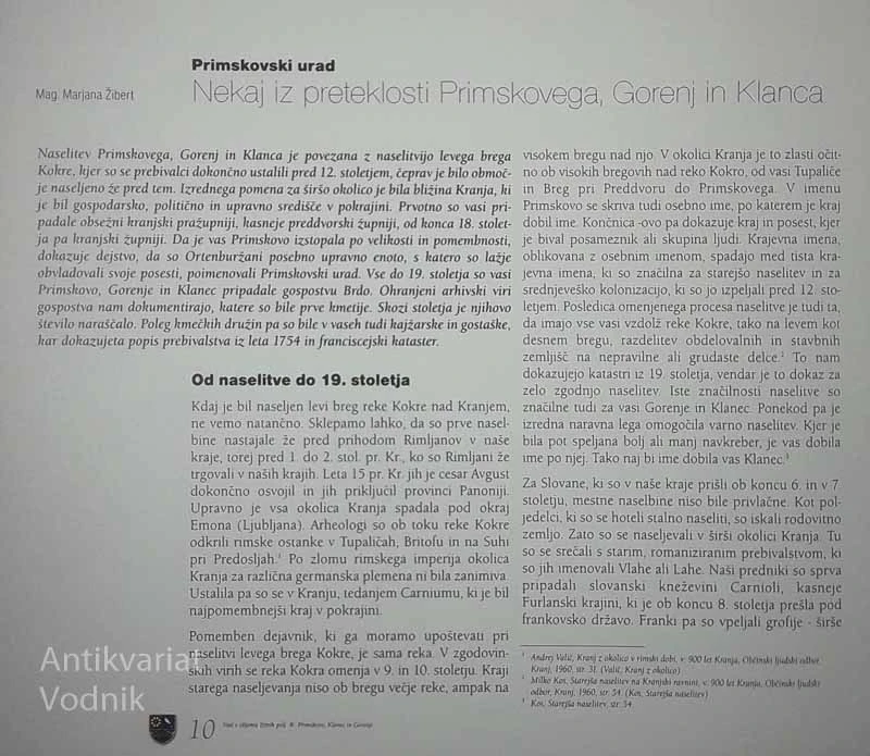 VASI V OBJEMU ŽITNIH POLJ; PRIMSKOVO, KLANEC IN GORENJE