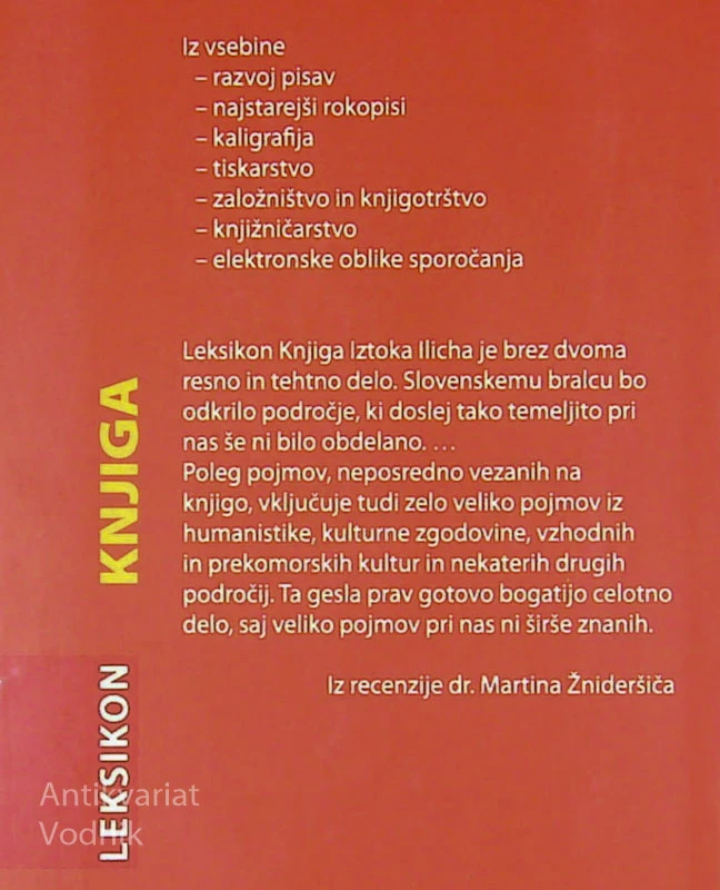 LEKSIKON; KNJIGA, Iztok Ilich