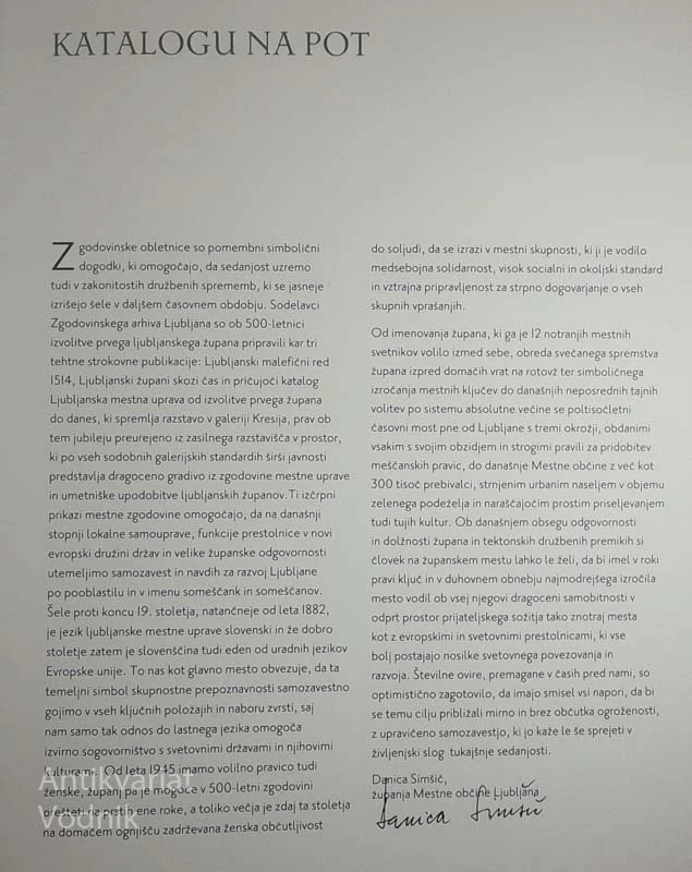 LJUBLJANSKA MESTNA UPRAVA OD PRVEGA ŽUPANA DALJE 1504-2004