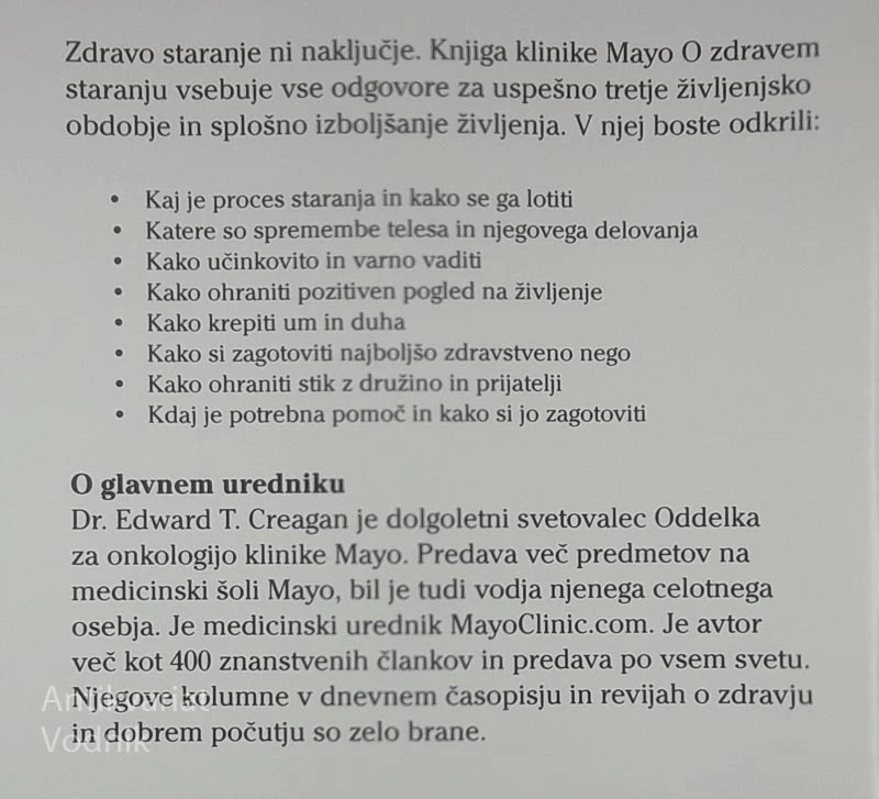 KLINIKA MAYO O ZDRAVEM STARANJU, več avtorjev