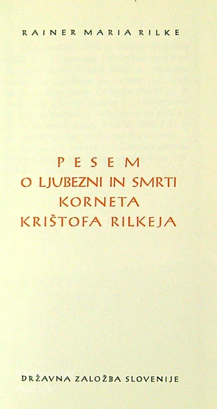 KORNET, Rainer Maria Rilke