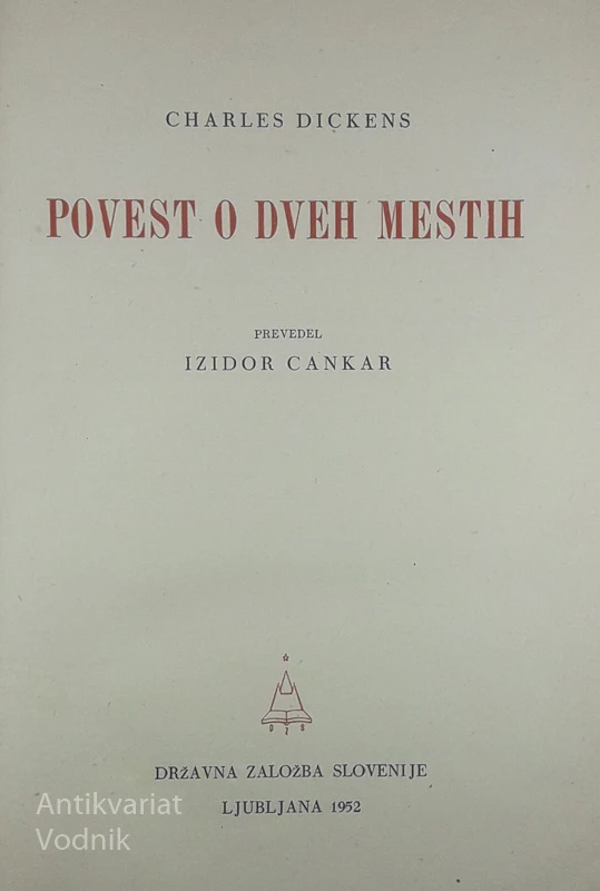POVEST O DVEH MESTIH, Charles Dickens