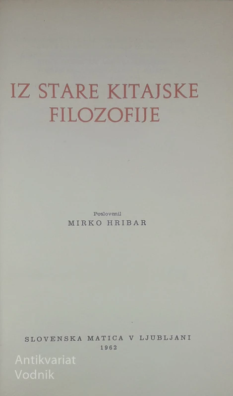 IZ STARE KITAJSKE FILOZOFIJE