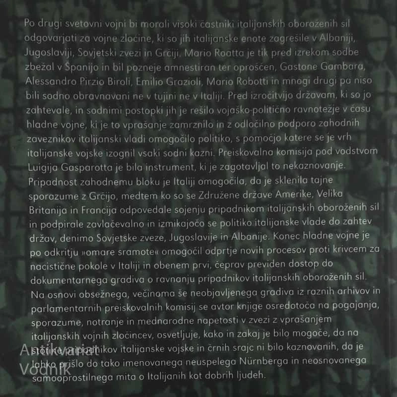 ITALIJANSKI VOJNI ZLOČINCI; OBTOŽBE, PROCESI IN NEKAZNOVANJE PO DRUGI SVETOVNI VOJNI, Davide Conti