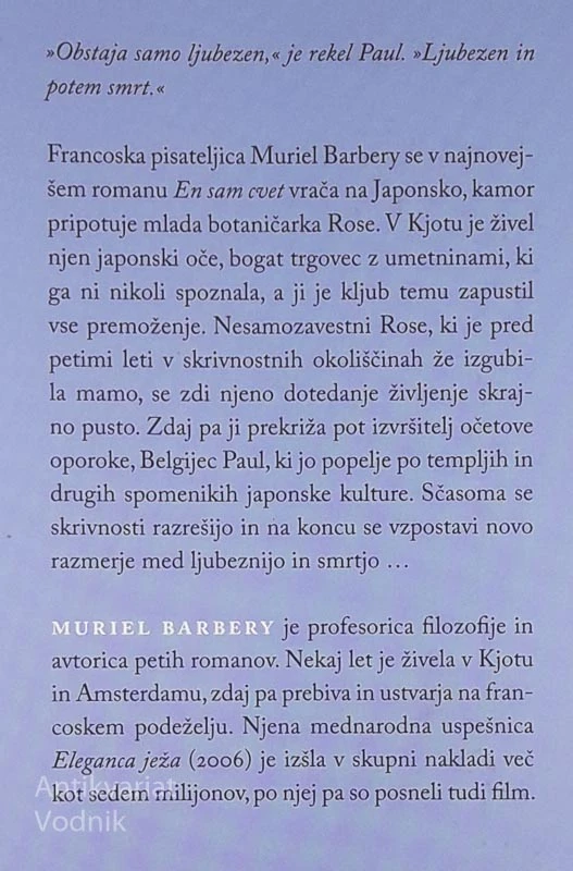 EN SAM CVET, Muriel Barbery