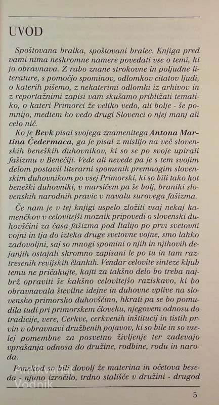 BILI SO ČEDERMACI, primorski duhovniki v času fašizma…