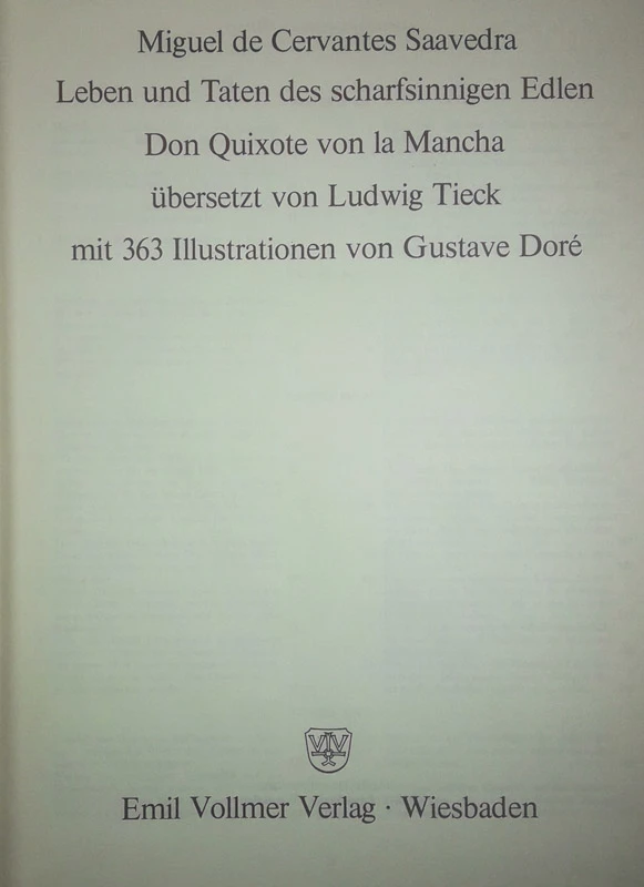 DON QUIXOTE, Cervantes (ilustriral Gustav Doré)