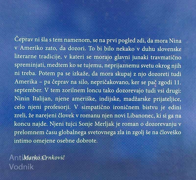 NJENI TUJCI, Sonja Merljak Zdovc