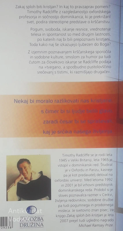 ZAKAJ SPLOH BIIT KRISTJAN?, Timothy Radcliffe OP